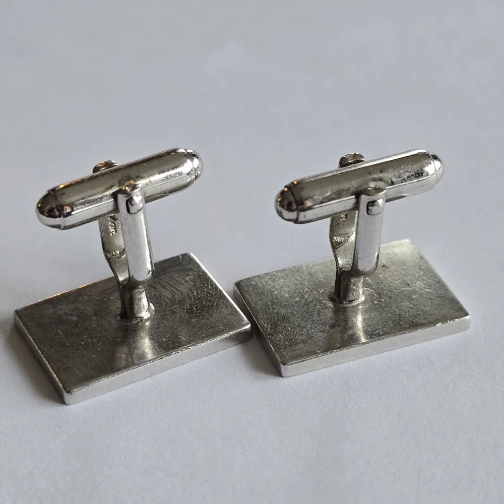 Vintage cuff links O.O. Monogram silver tone Anson cufflinks alphabet